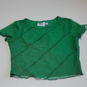 Princess Polly Vibrant Green Mesh Top
